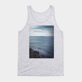 Seascape with a sailboat Tank Top